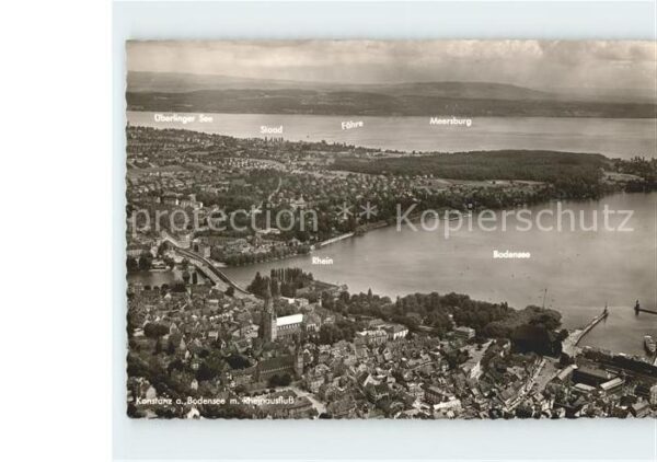 Konstanz Bodensee Rheinausfluss Meerburg Staad Fähre