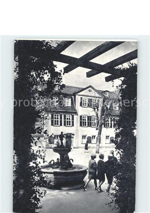 Weimar Thueringen Gänsemännchenbrunnen Schillerhaus
