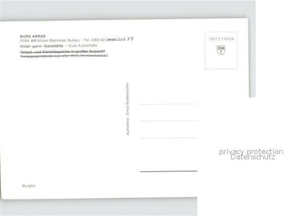 Alf Mosel Burg Arras – Bild 2