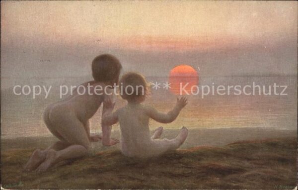 Verlag Tucks H. Brasen Nr. 952 Babys Sonnenuntergang