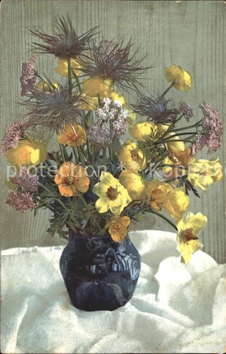 Blumen Trollblumen Vase