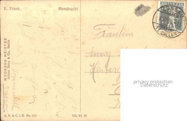 Kuenstlerkarte E. Frank Mondnacht – Bild 2