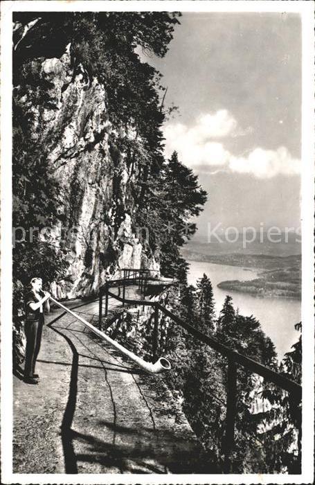 Alphorn Alphornbläser Felsenweg Bürgenstock