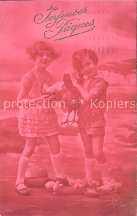 Foto LEO Nr. 1759 Kinder Ostern Huhn Küken