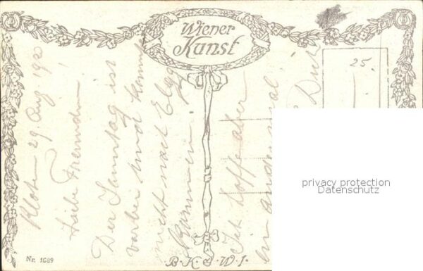 Verlag Wiener Kunst Nr. 1589 Karl Zewy Die Forelle – Bild 2