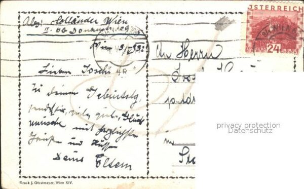 Kinder Child Enfants Blumen Künstlerkarte J. Kränzle – Bild 2