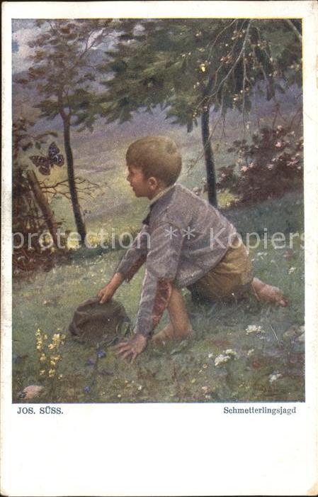 Verlag Galerie Wiener Kuenstler Nr. 553 Joseph Süss Schmetterlingsjagd
