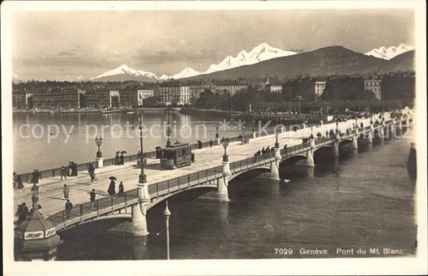 Strassenbahn Geneve Pont Mont-Blanc