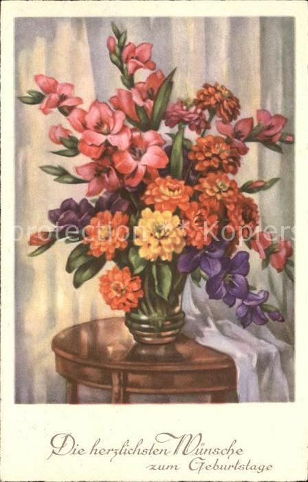 Geburtstag Blumen Vase