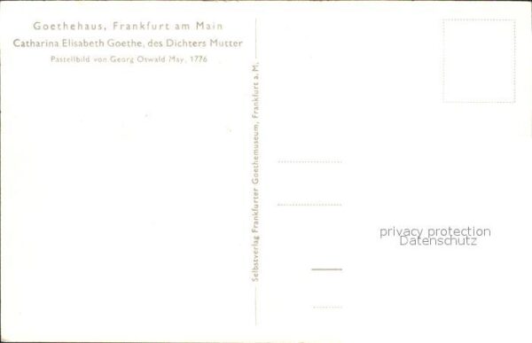 Goethe Johann Wolfgang von Catharina Elisabeth Dichters Mutter – Bild 2