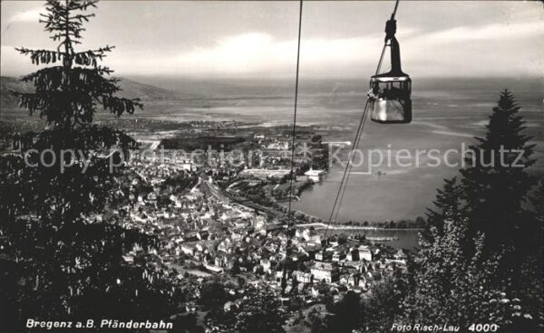 Foto Risch-Lau Nr. 4000 Bregenz am Bodensee Pfänder-Seilba