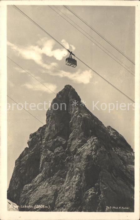 Foto Huber H. Nr. 749 Zugspitzseilbahn