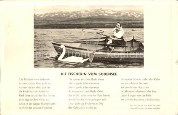 Fischerei Die Fischerin vom Bodensee Lied Schwan
