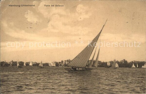 Segelboote Regatta Hamburg-Uhlenhorst Bellevue