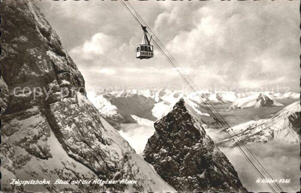 Foto Huber H. Nr. 5385 Zugspitzseilbahn Allgäuer Alpen