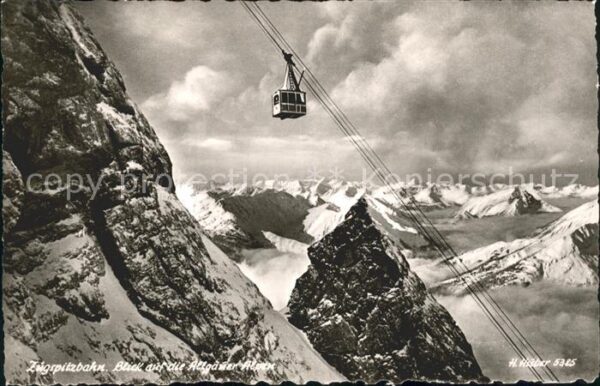 Foto Huber H. Nr. 5385 Zugspitzseilbahn Allgäuer Alpen