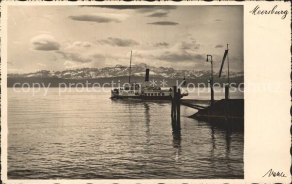 Dampfer Seitenrad Württemberg Meersburg am Bodensee