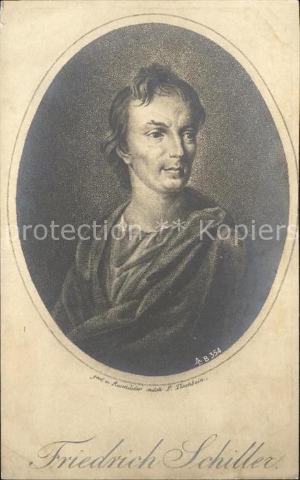 Schiller Friedrich Künstlerkarte F. Tischbein