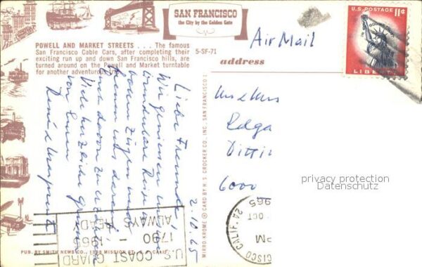Strassenbahn Powell and Market Streets San Francisco – Bild 2