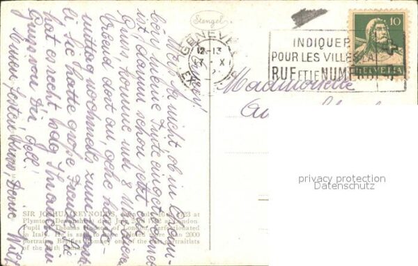 Kuenstlerkarte J. Reynolds The Infant Samuel Gebet – Bild 2