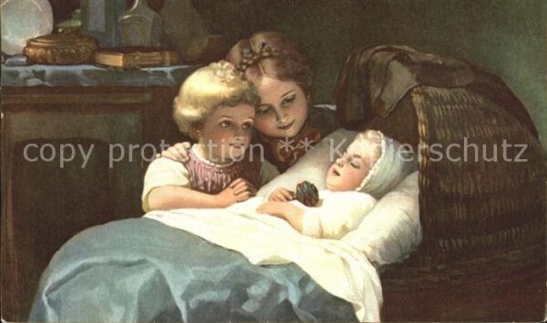 Kuenstlerkarte Johann Georg Meyer The little brother K