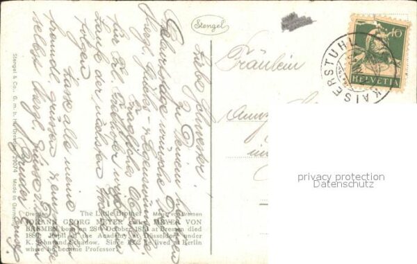 Kuenstlerkarte Johann Georg Meyer The little brother K – Bild 2