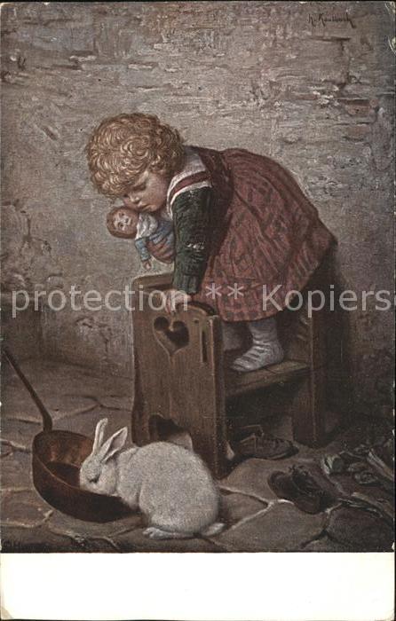 Kaulbach Hermann Hasenfüsse Nr. 40 Kind Puppe Hase Pfann