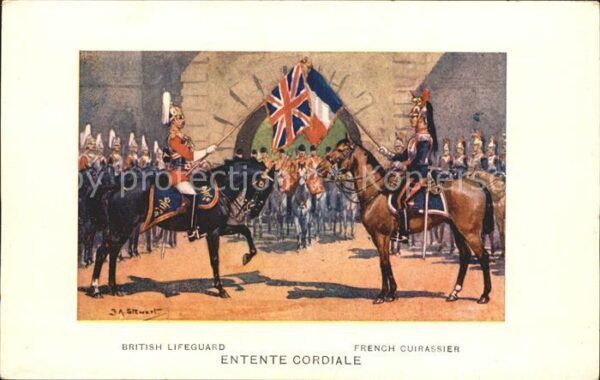 Leibgarde Wache Künstlerkarte F.A. Stewart British Life
