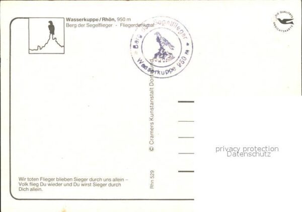 Segelflug Gliding Vol-Voile Vuolo-a-Vela Fliegerdenkmal Wasserkuppe Rhön – Bild 2