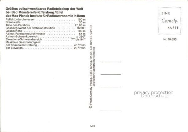 Astronomie Radioteleskop Bad Münstereifel-Effelsbe – Bild 2