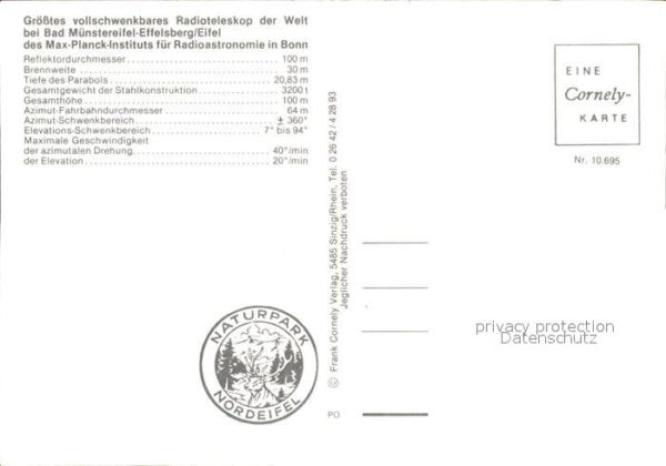 Astronomie Radioteleskop Bad Münstereifel-Effelsbe – Bild 2