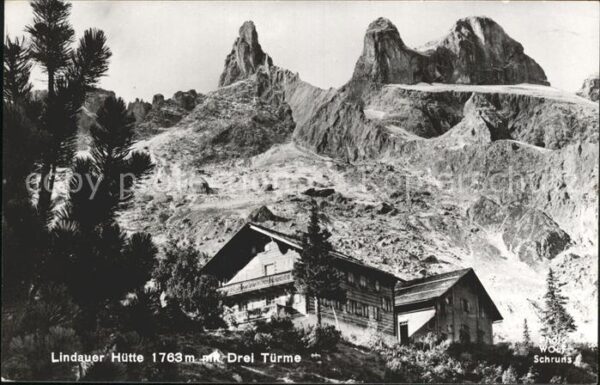 Schruns Vorarlberg Lindauer Hütte mit Drei Türme