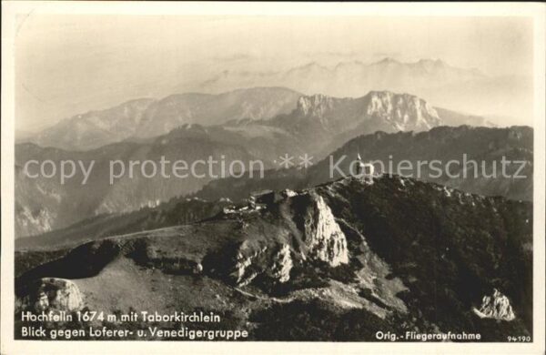Hochfelln Ruhpolding mit Taborkirchlein Loferer und Venedige