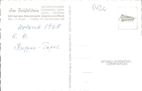 Loreley Lorelei Berggaststätte Am Teufelstein auf dem V – Bild 2