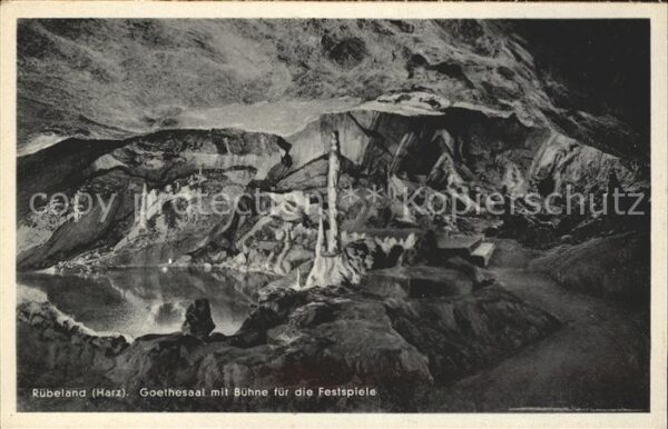 Ruebeland Harz Goethesaal mit Bühne für die Festspiele