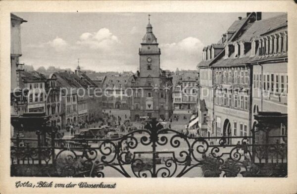 Gotha Thueringen Blick von der Wasserkunst