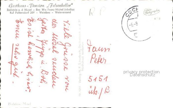 Beilstein Mosel Gasthaus Pension Felsenkeller – Bild 2