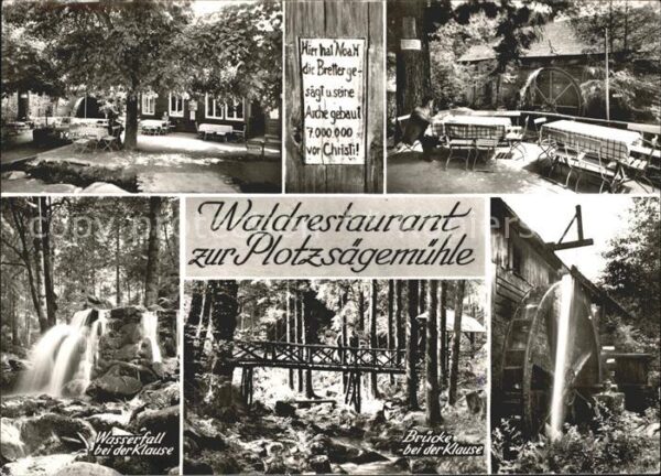 Loffenau Bad Herrenalb Waldrestaurant zur Plotzsägemühle Wasse