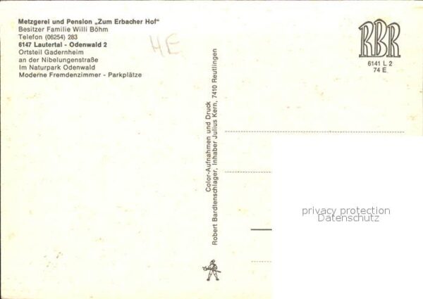 Gadernheim Pension Zum Erbacher Hof Gasträume Orts – Bild 2