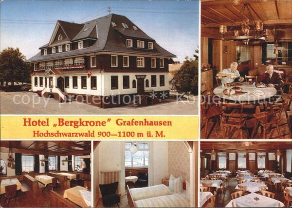 Grafenhausen Schwarzwald Hotel Bergkrone Gasträume Zimmer