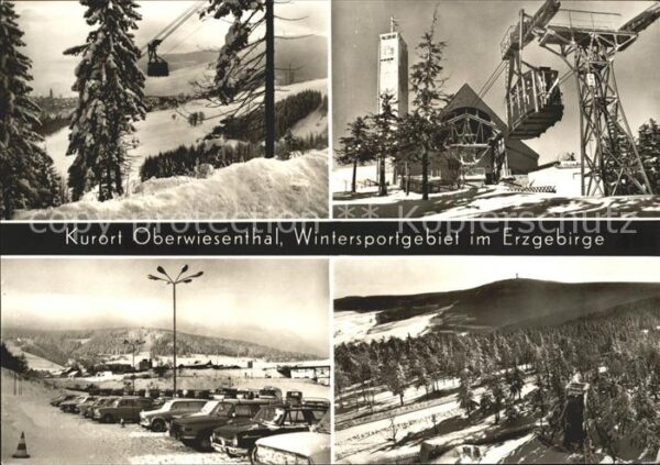 Oberwiesenthal Erzgebirge Seilbahn Parkplatz Panorama