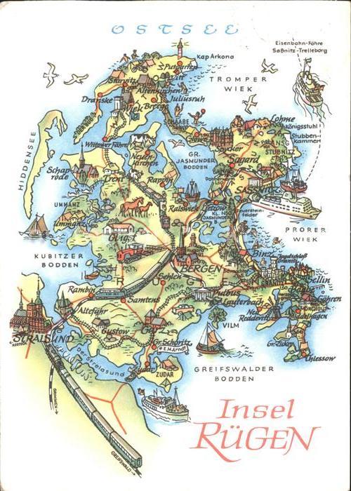 Insel Ruegen Übersichtskarte