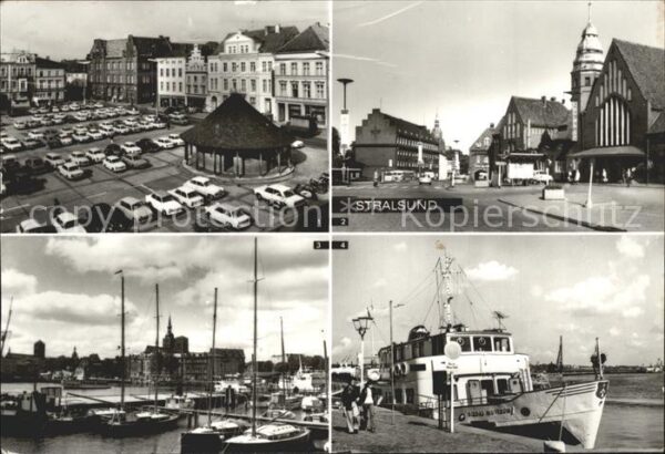 Stralsund Mecklenburg Vorpommern Leninplatz Bahnhof Hafen Schwimmende Ga