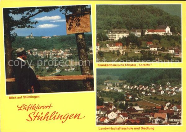 Stuehlingen Ortsblick Krankenhaus und Kloster Loret