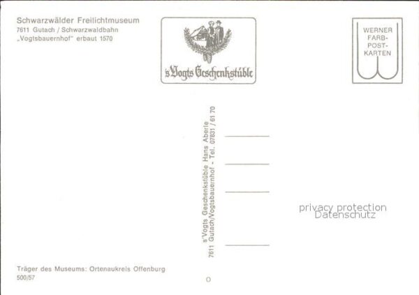 Gutach Schwarzwald Schwarzwälder Freilichtmuseum Vogtsbaue – Bild 2