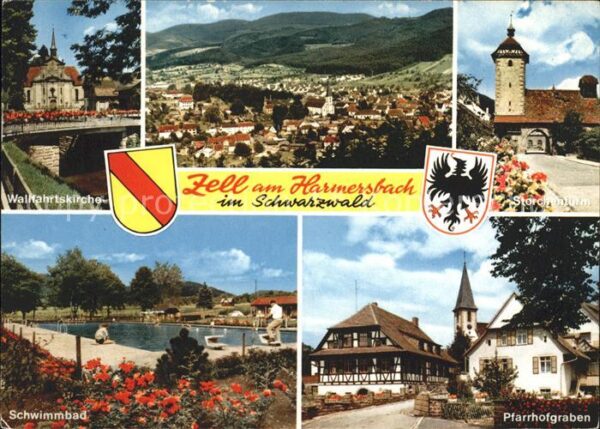 Zell Harmersbach Wallfahrtskirche Panorama Storchenturm