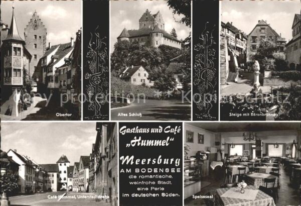 Meersburg Bodensee Obertor Altes Schloss Steige mit Bärenb