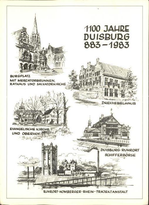 Duisburg Ruhr Burgplatz Rathaus Dreigiebelhaus Ev Kir