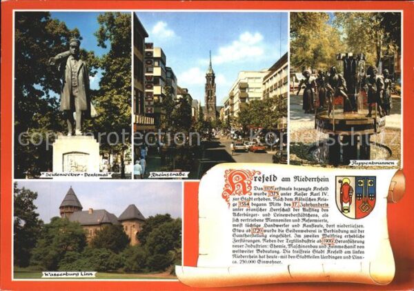 Krefeld Seidenweber Denkmal Rheinstrasse Puppen