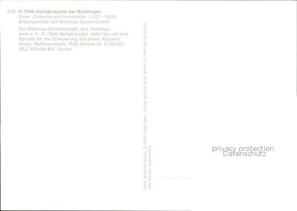 Heiligkreuztal Ehem. Zisterzienserkloster Fliegeraufna – Bild 2